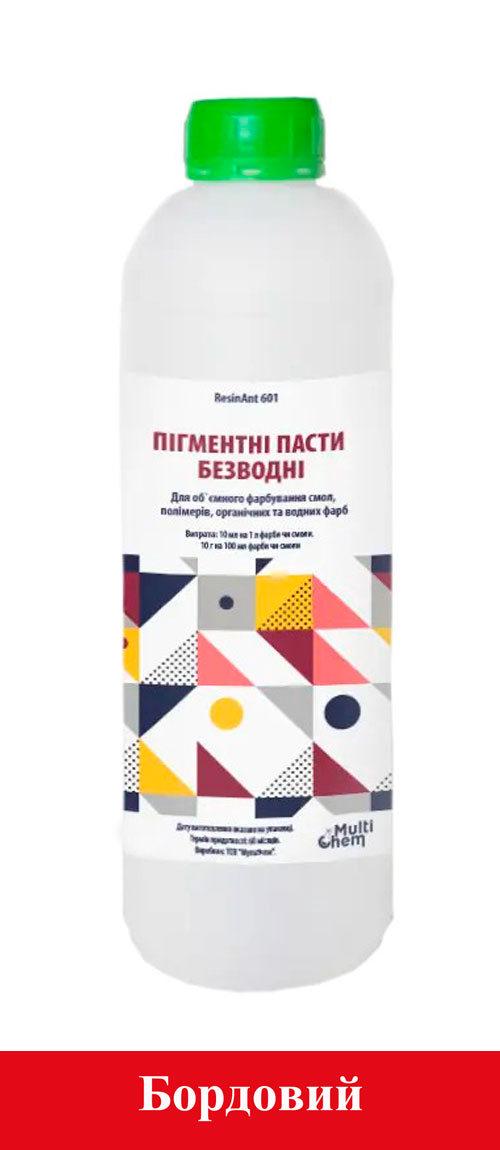 Паста пігментна безводна ResinAnt 601 для епоксидної смоли матова 70 мл Бордовий (076061)