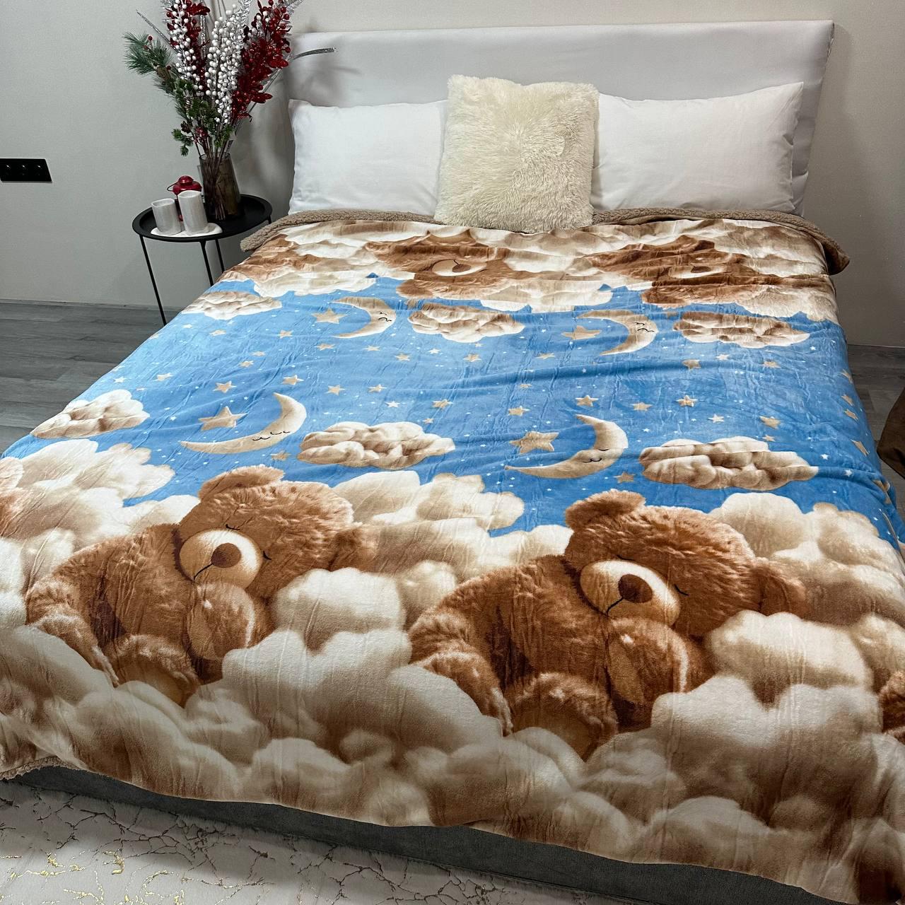 Плед-покривало двостороння 150х210 см Блакитний (30231174) - фото 2 Плед-покривало двостороння 150х210 см Блакитний (30231174) - фото 2