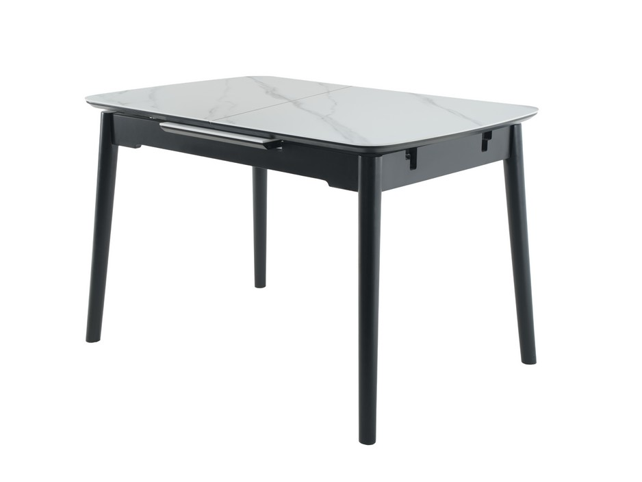 Стіл обідній розсувний Vetro Mebel 900-1200x750x760 мм Білий мрамур/Чорний (TМ-87-1) - фото 1 Стіл обідній розсувний Vetro Mebel 900-1200x750x760 мм Білий мрамур/Чорний (TМ-87-1) - фото 1