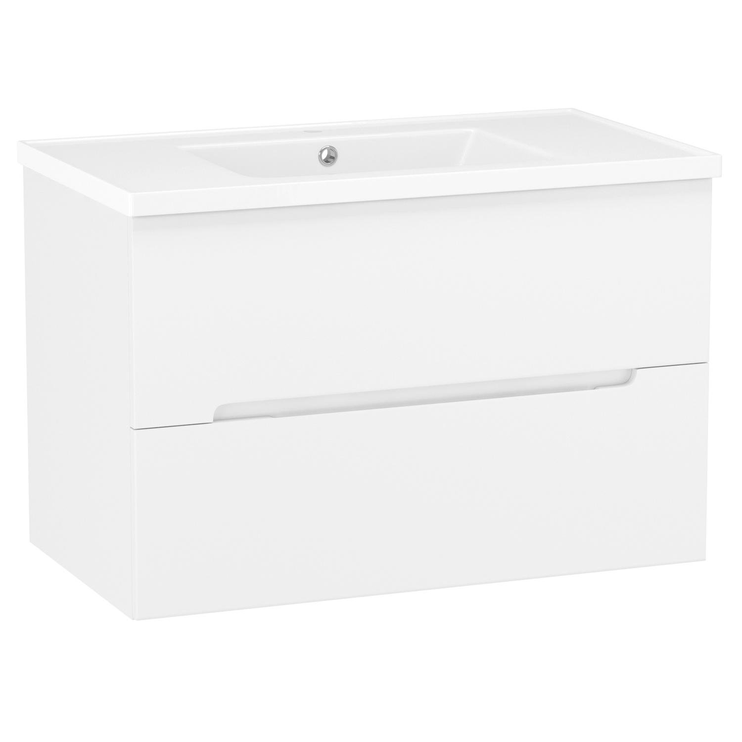Тумба у ванну Imprese Elio 80x46,5 підвісна з умивальником Білий (u08507703FJ)