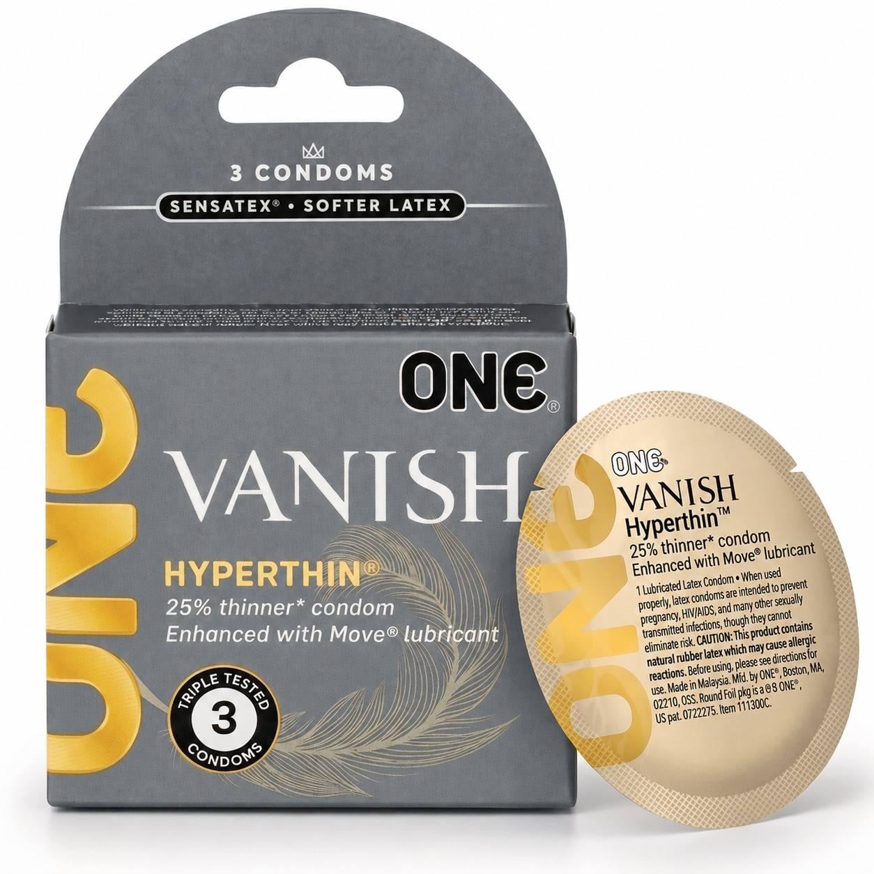 Презервативи ONE Vanish 3 шт.