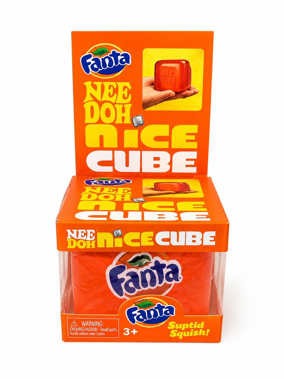 Сквиш антистресс NeeDoh Nice Cube кубик льда сенсорная игрушка Fanta 5,7 см (3064633113)