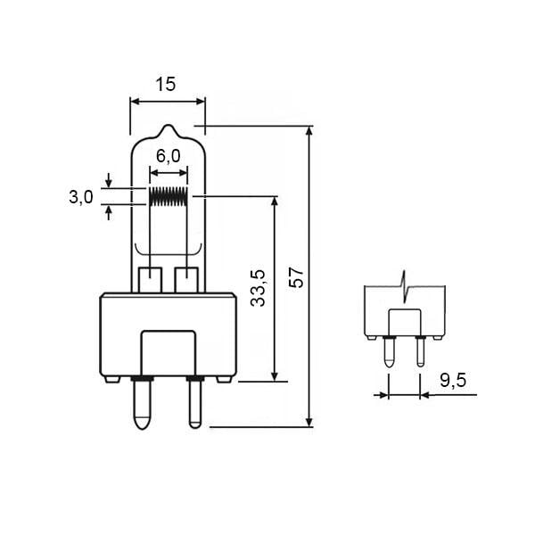 Лампа галогенная Osram 64643 FDS A1/262 150 W 24 V GY9.5 - фото 3