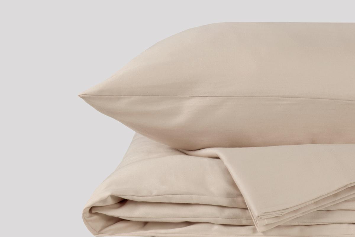Комплект постільної білизни Lotus Готель Класик сатин євро Бежевий (20185) - фото 3