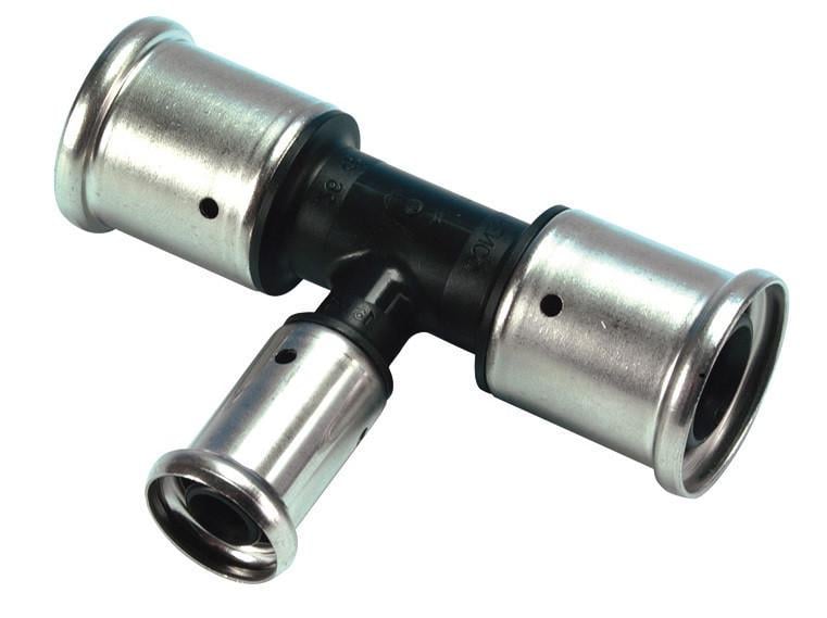 Пресс-тройник промежуточный пластмассовый HENCO 40х26х40 (10PK-402640)