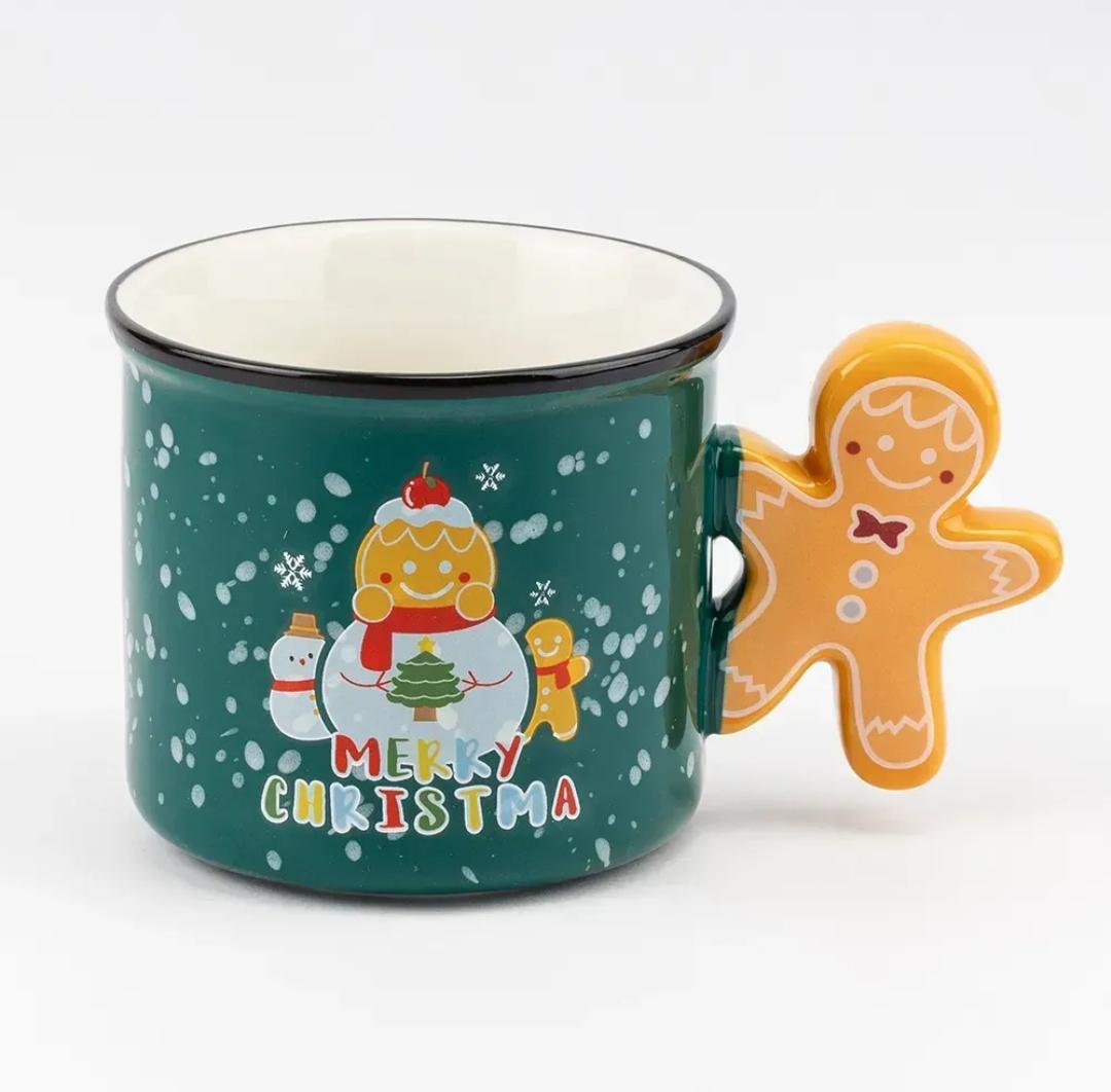 Чашка новогодняя Elisey Очаровательное рождество керамическая 320 мл Зеленый 9252-008-3