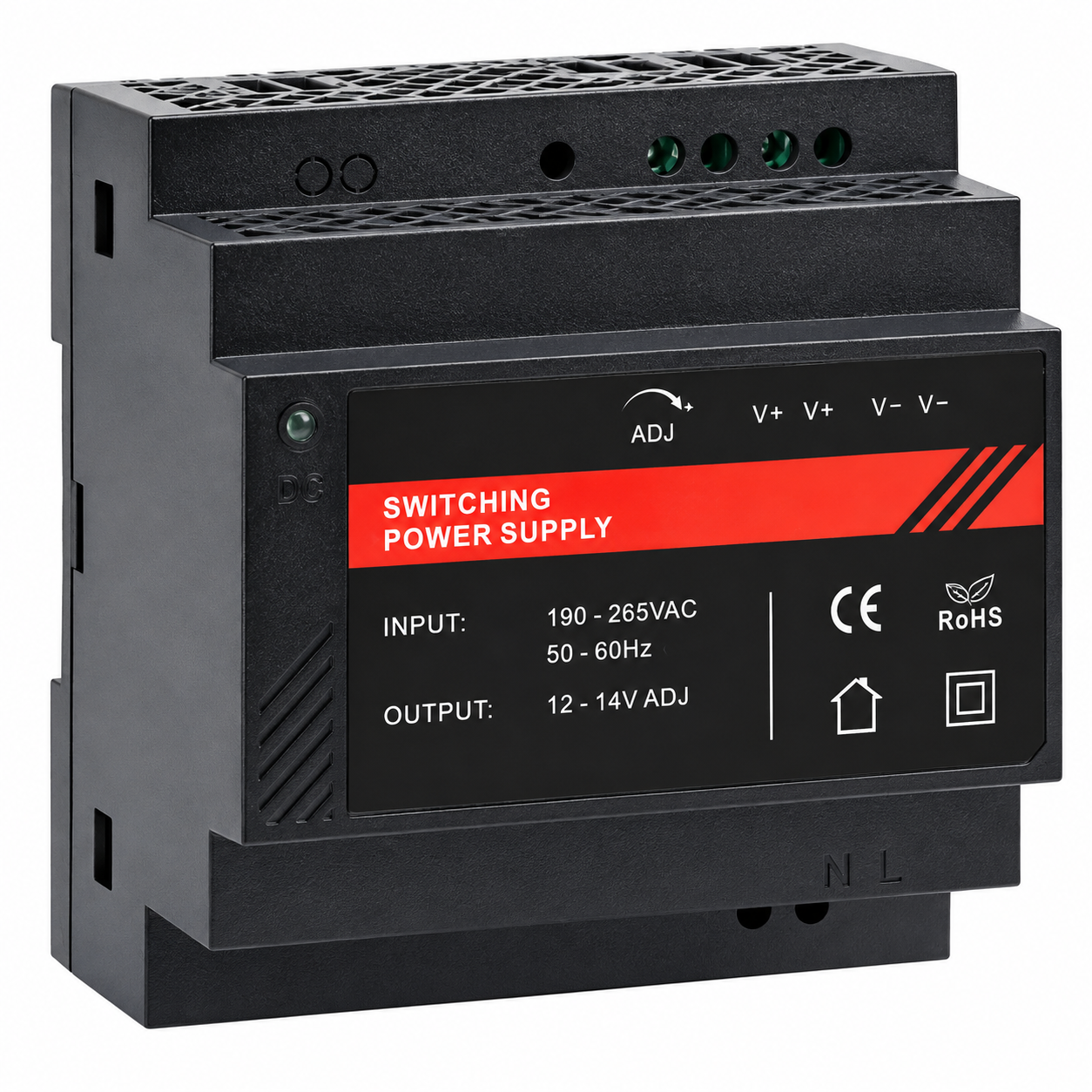 Блок питания DR12036-02 12V 3А 42 Вт установка на DIN-рейку Black (38125029)