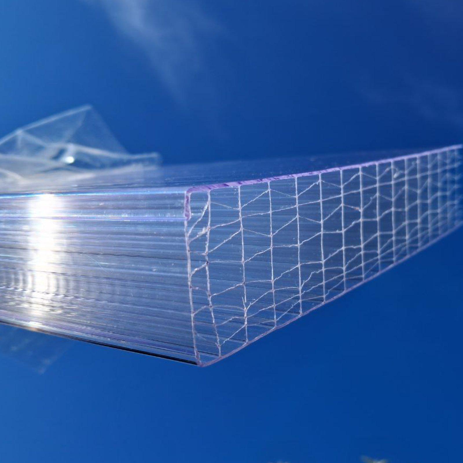 Полікарбонат сотовий BAUGLAS ST LONGLIFE 40 мм 10 стінок енергозберігаючий 2100x9000 мм Прозорий (14281) - фото 2 Полікарбонат сотовий BAUGLAS ST LONGLIFE 40 мм 10 стінок енергозберігаючий 2100x9000 мм Прозорий (14281) - фото 2