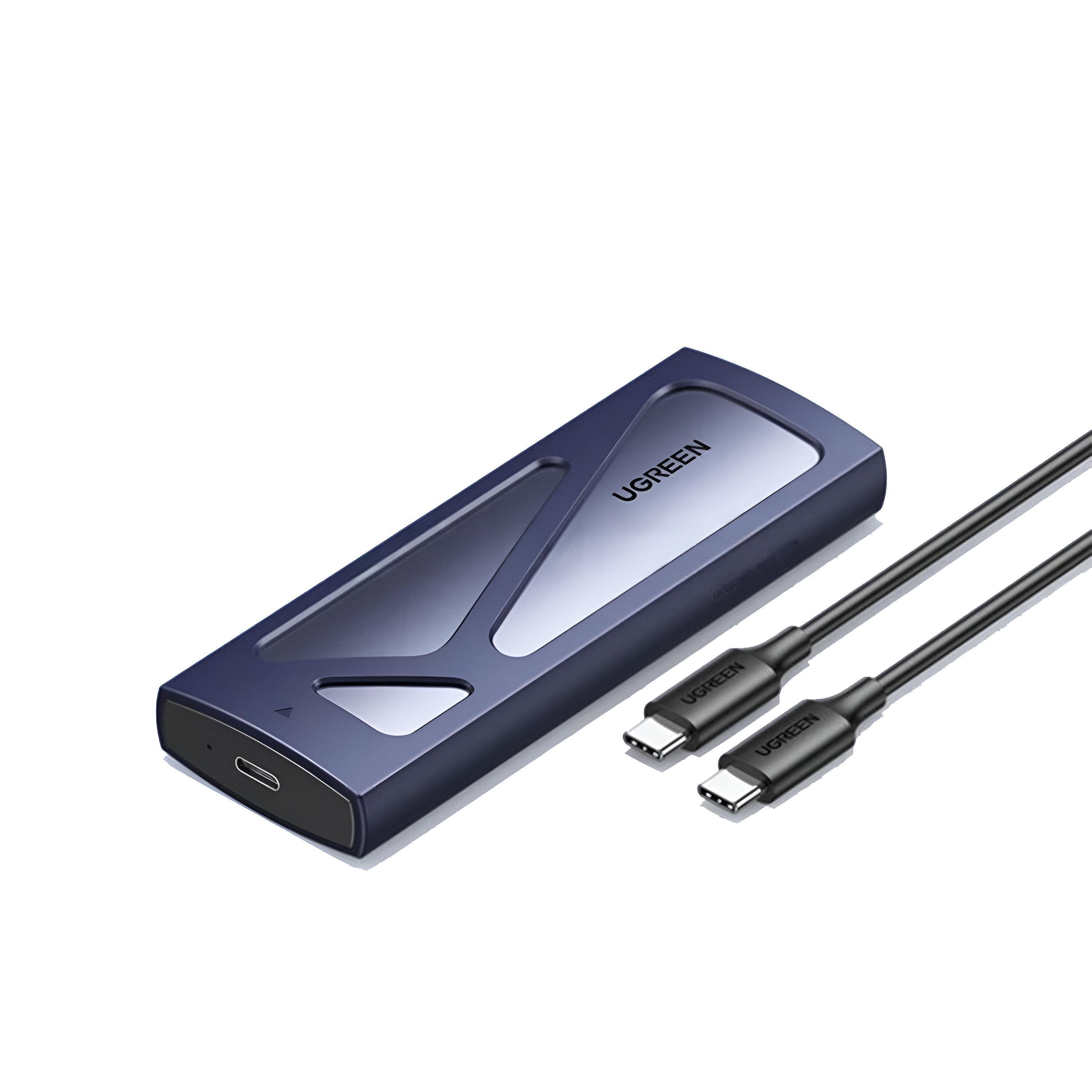 Корпус UGREEN для M.2 NVME и SATA SSD дисков 10 Гбит/с с USB-C кабелем M и B&M 2280/2230/2242/2260 для PCI-e и NGFF Серый (15509) - фото 1 Корпус UGREEN для M.2 NVME и SATA SSD дисков 10 Гбит/с с USB-C кабелем M и B&M 2280/2230/2242/2260 для PCI-e и NGFF Серый (15509) - фото 1