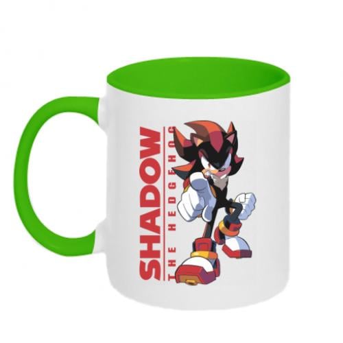 Чашка двухцветная Shadow the Hedgehog Sonic 320 мл Белый с салатовым (18054378-37-205342)