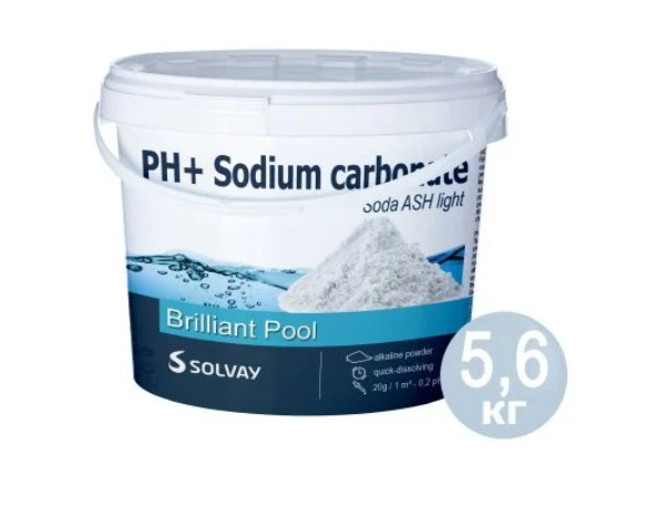 Средство для повышения уровня pH Solvay 80028 для бассейна в порошке 5,6 кг (132-9-80028)