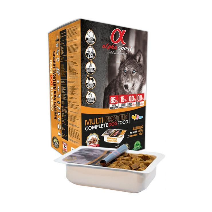 Корм влажный для собак ALPHA SPIRIT Мультипротеин 9 кг