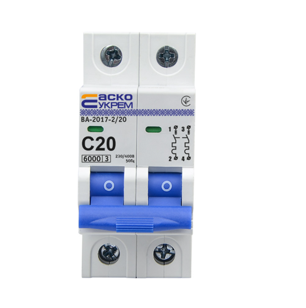 Автоматический выключатель АСКО-УКРЕМ ВА-2017/С 2р 20А A0010170013