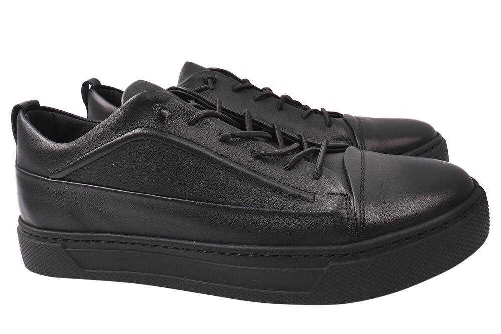 Кеды мужские Zumer из кожи на низком ходу р. 40 Черный (71-21DTC)