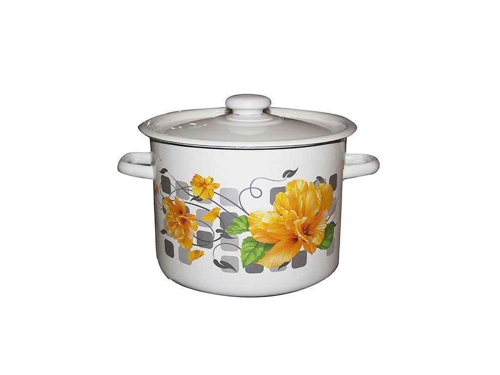 Кастрюля эмалированная Idilia Грейси 3 л Белый (I1612)