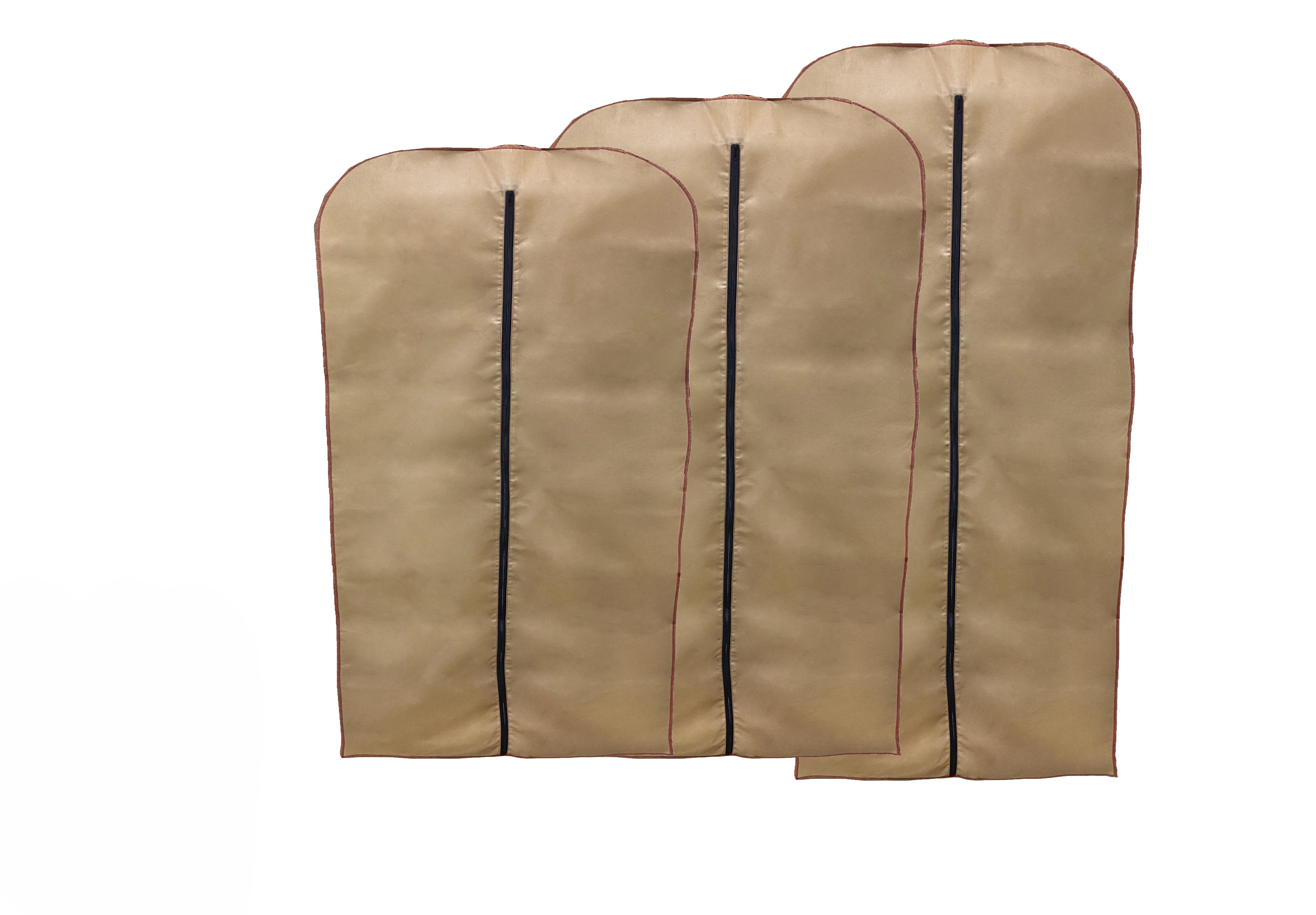 Набор чехлов для одежды 3 шт. 60х90/60х140/60х160 см Бежевый (2855878) - фото 1