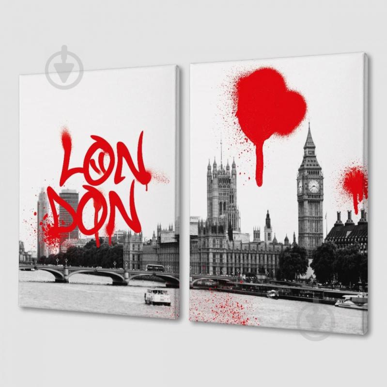 Модульная картина из двух частей LonDon Malevich Store 93x60 см (MK21216)