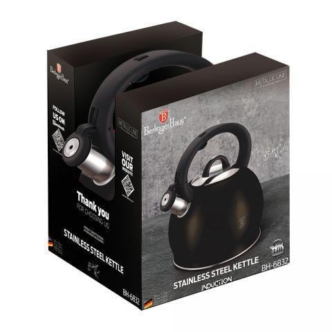 Чайник зі свистком Berlinger Haus Shiny Black Metallic Line Edition BH-6832 Чорний (1437153677) - фото 3