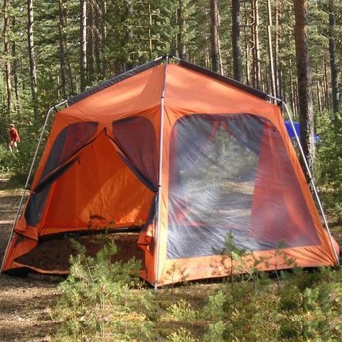 Туристическая беседка-палатка Tramp Lite Mosquito 4,3х3,7х2,25 м Оранжевый - фото 4