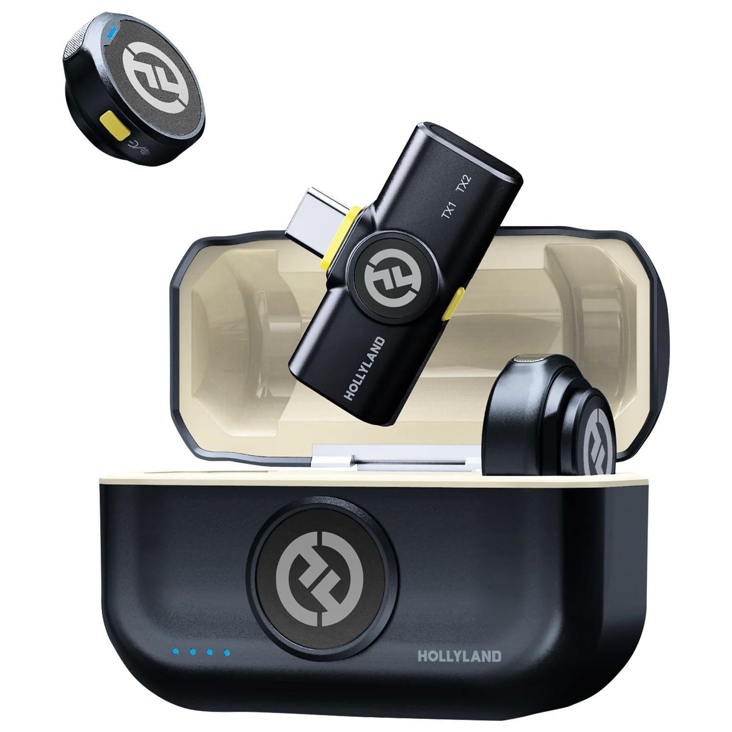 Петличный микрофон Hollyland Lark M2 Duo с USB Type-C Plug с профессиональным зарядным кейсом 2 шт. Black (52003)