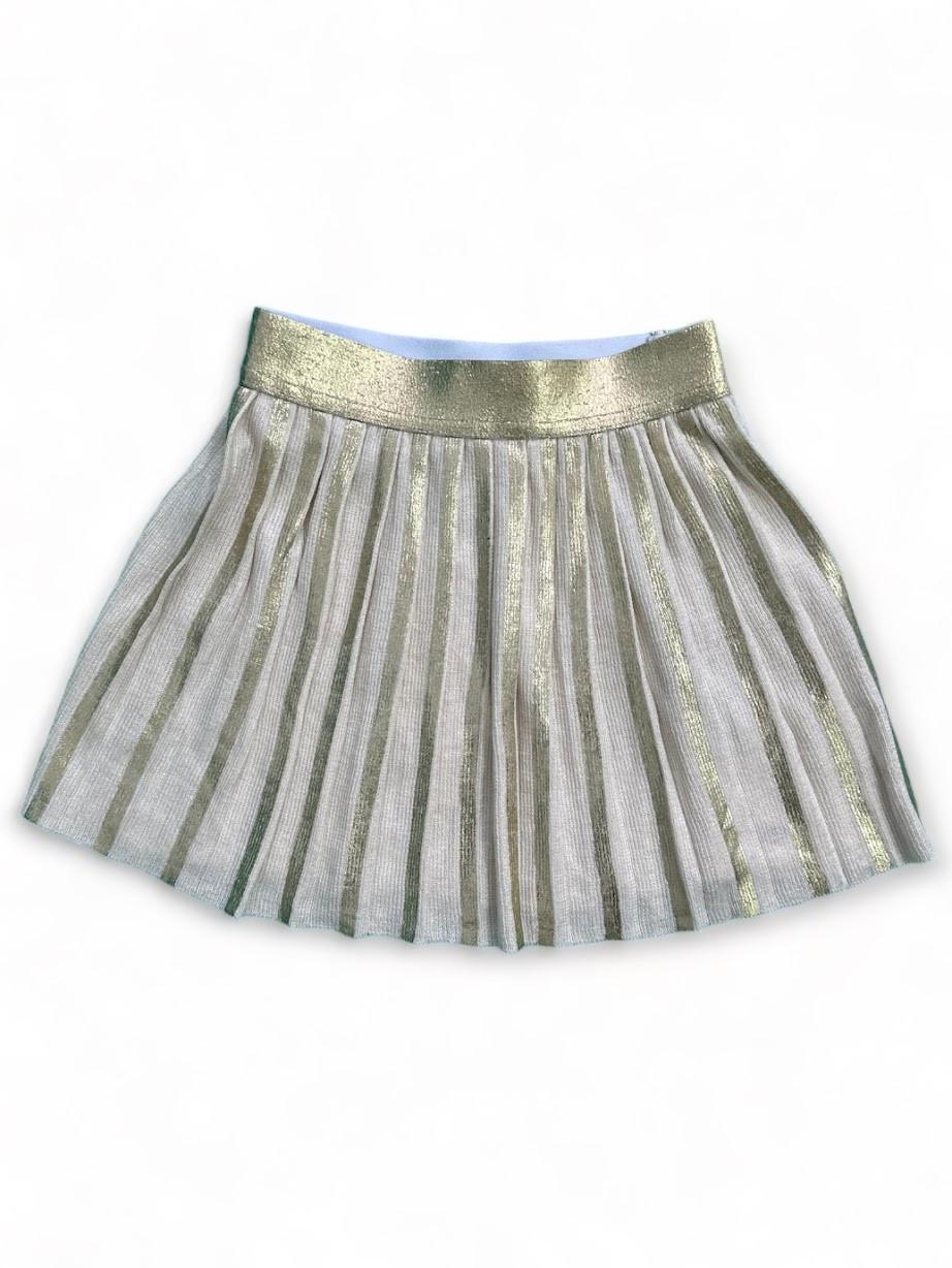 Юбка детская Chicco плиссе с золотым поясом 2-3 года 98 см Бежевый (2091010534)