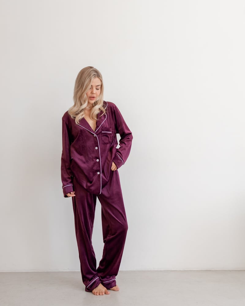 Пижама женская Модельер 7622 р. 42 Бордовый (14070) - фото 1 Пижама женская Модельер 7622 р. 42 Бордовый (14070) - фото 1