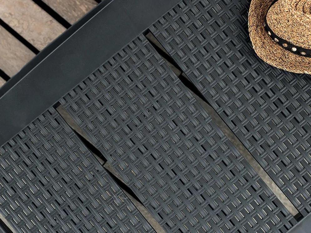 Шезлонг-лежак Bica Nilo посилений із підлокітниками 190х71х46 см Графіт (CNT00012555) - фото 5