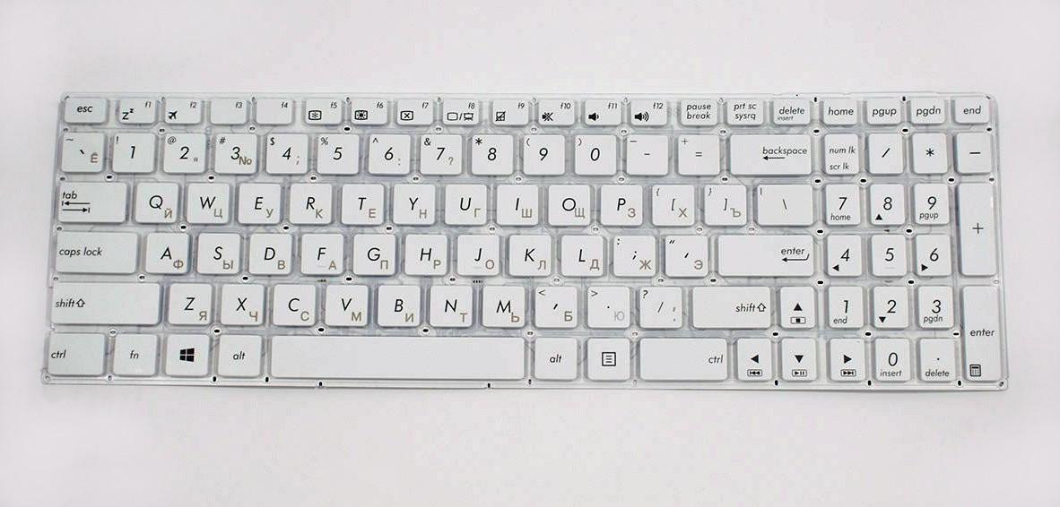 Клавиатура для ноутбука Asus A556 A556UV матовая (0KNB0-610QRU00)