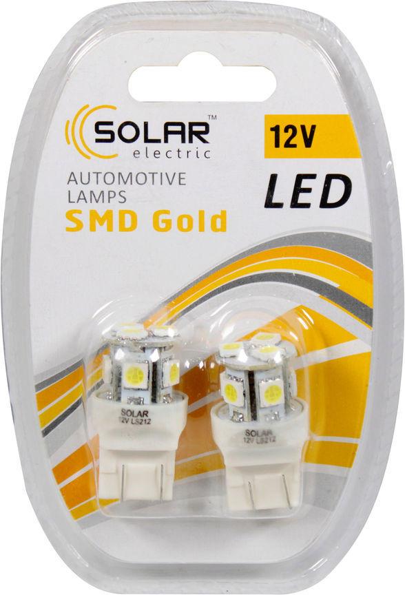Лампочка без цоколя Solar LED T20 W21/5W SMD 8 диодов 12V W3x4.6d LS212 2 шт. Белый