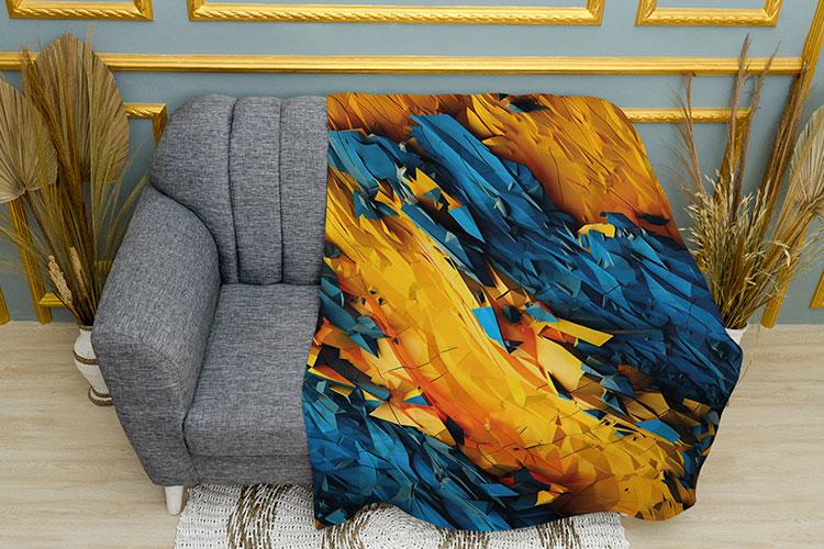 Плед PromoZP Паттерн Украинский Скала плюш однослойный 135х150 см (102438)