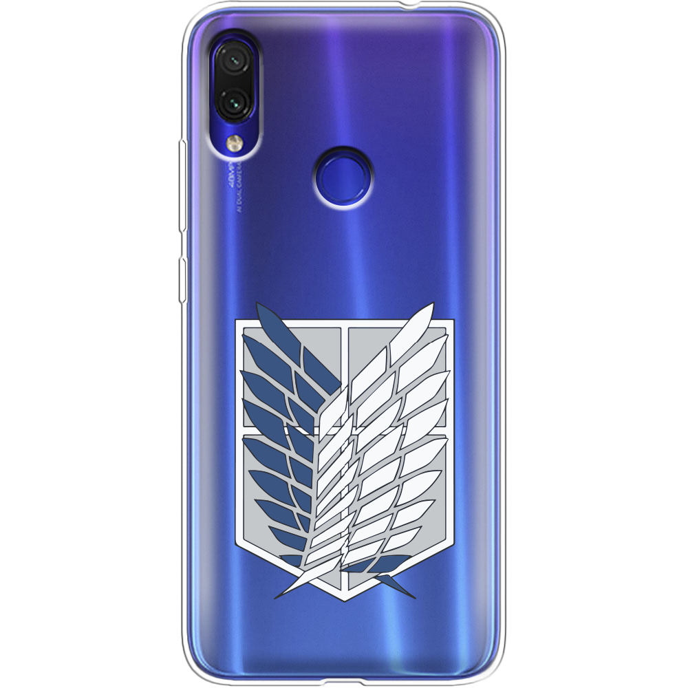 Чехол Boxface Xiaomi Redmi Note 7 Атака Титанов Крылья Свободы Прозрачный силикон (36202-bk88-36202)