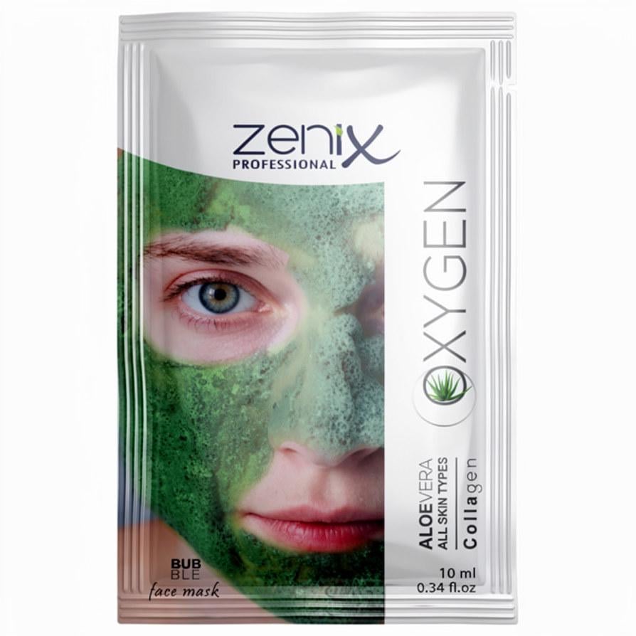 Маска для лица кислородная пузырьковая с экстрактом алоэ Zenix 10 мл