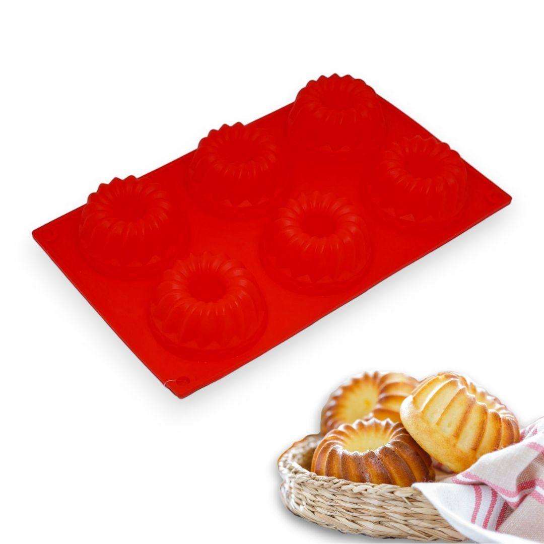 Форма для маффинов с втулкой Profsil 6в1 силиконовая Красный (204701-чер) - фото 2 Форма для маффинов с втулкой Profsil 6в1 силиконовая Красный (204701-чер) - фото 2