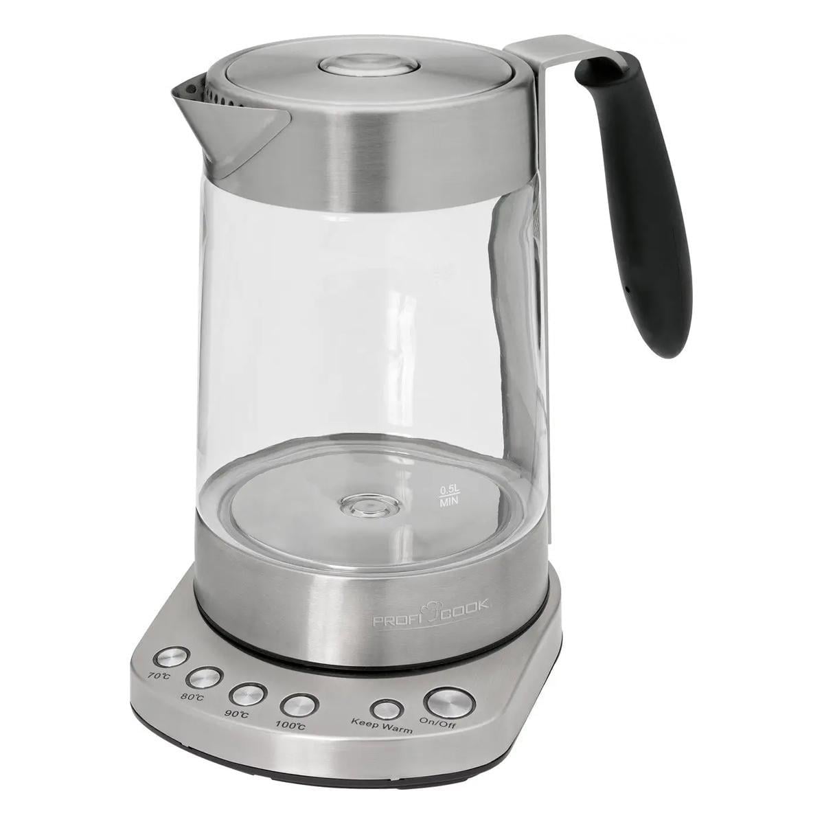 Электрочайник Profi Cook PC-WKS 1020G 41310 3000 Вт 1,7 л Серебристый Электрочайник Profi Cook PC-WKS 1020G 41310 3000 Вт 1,7 л Серебристый