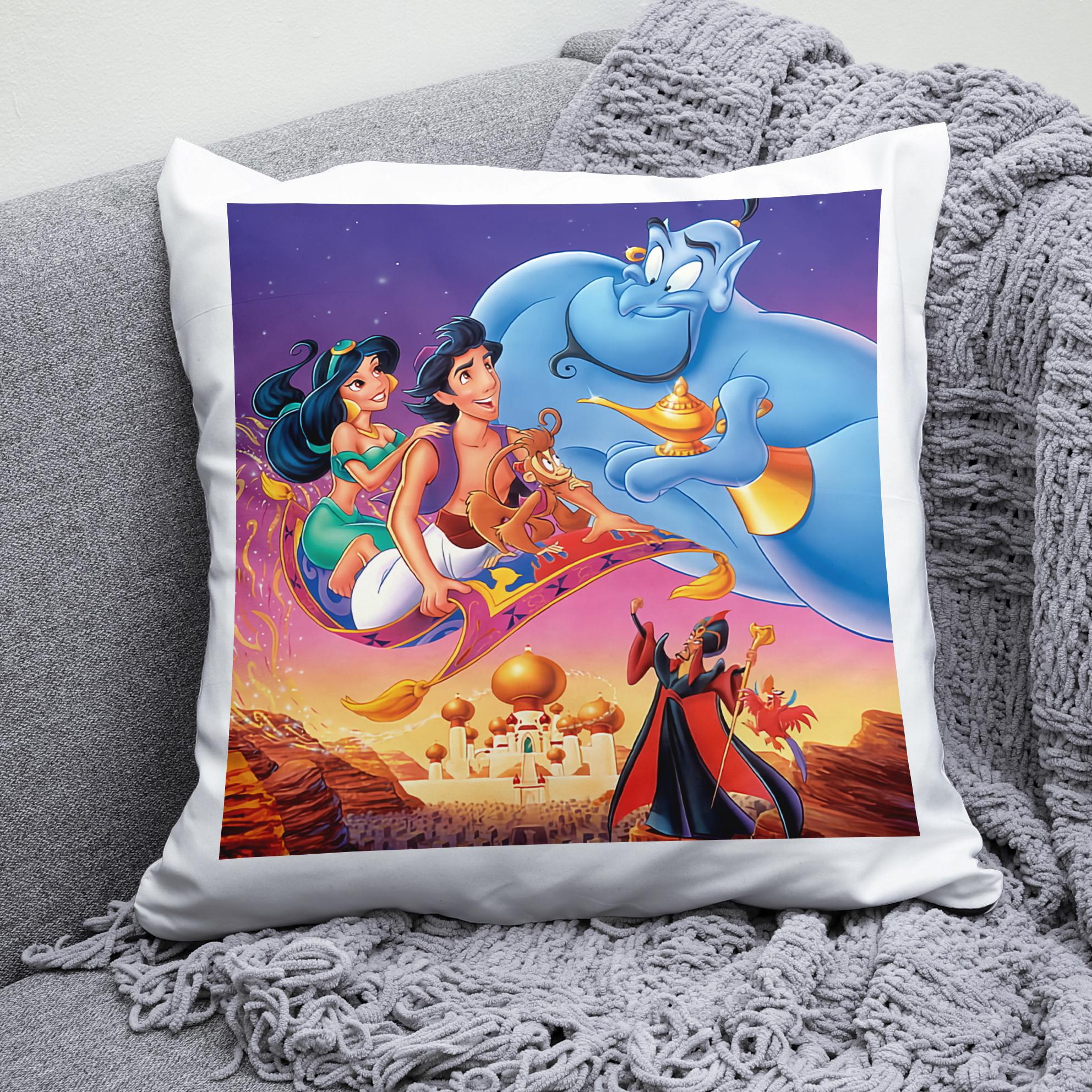 Плюшевая подушка квадрат с принтом Aladdin