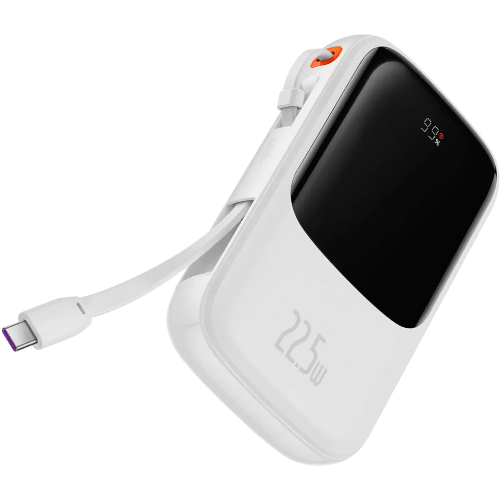 Батарея портативная BASEUS Qpow Pro Digital Display Fast Charge PPQD030102 20000 mAh 22,5W White