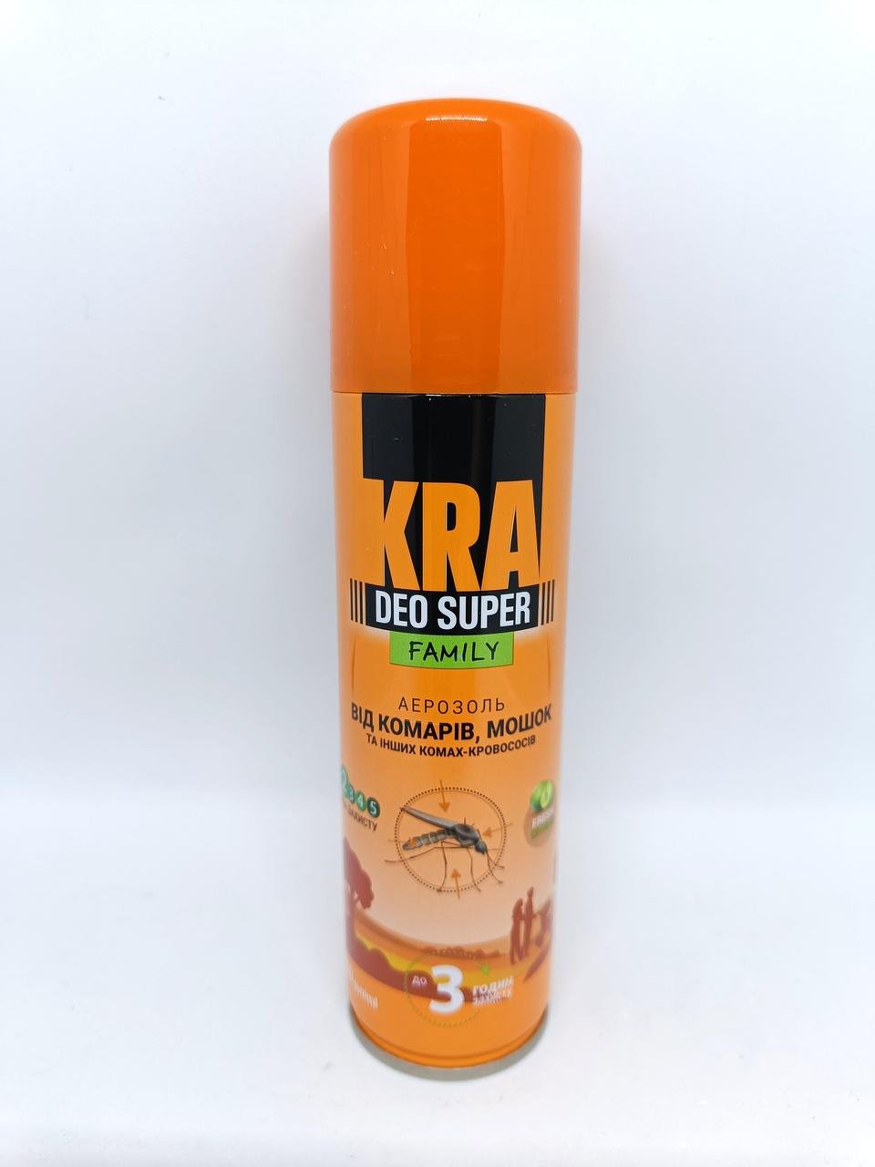 Аэрозоль KRA deo super Family от комаров и мошек 150 мл