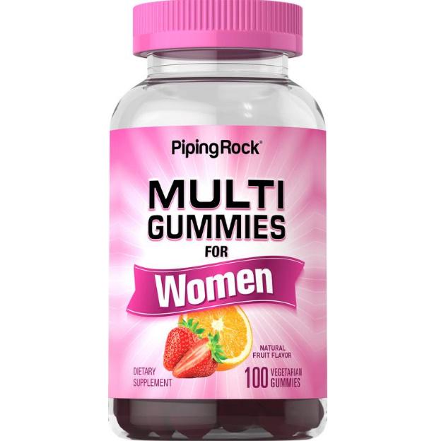 Комплекс витаминно-минеральный Piping Rock Multi Gummies for Women 100 Gummies Natural Fruit