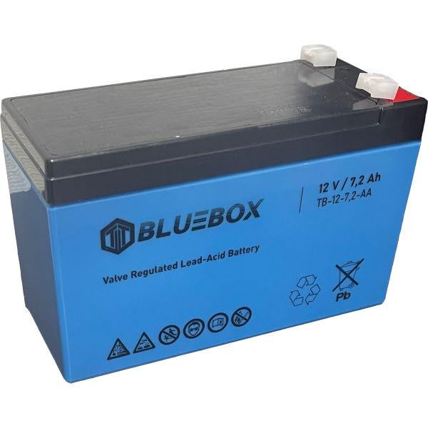 Батарея аккумуляторная BLUEBOX для ИБП и сигнализации 12V 7,2Ah - фото 2 Батарея аккумуляторная BLUEBOX для ИБП и сигнализации 12V 7,2Ah - фото 2