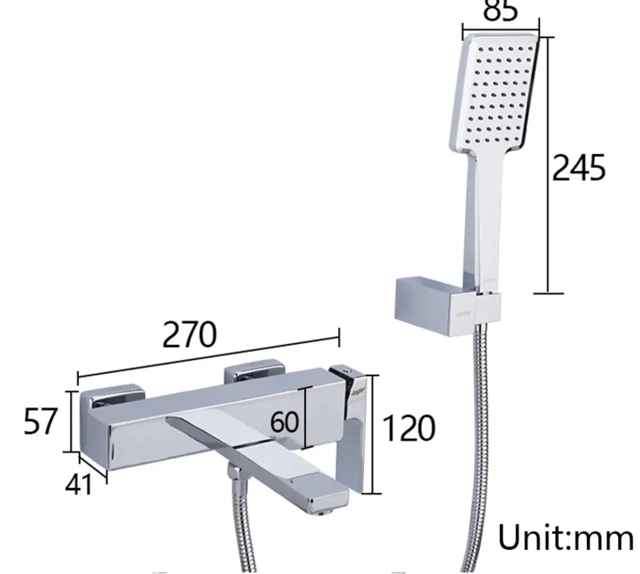 Змішувач для ванни і душа Futura G3218 Хром - фото 3