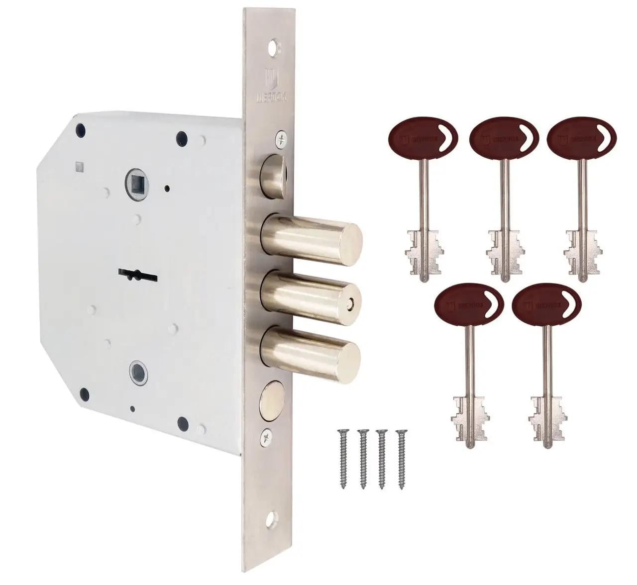 Замок врізний сувальдний Шерлок 06.40 лівий (2266445543)