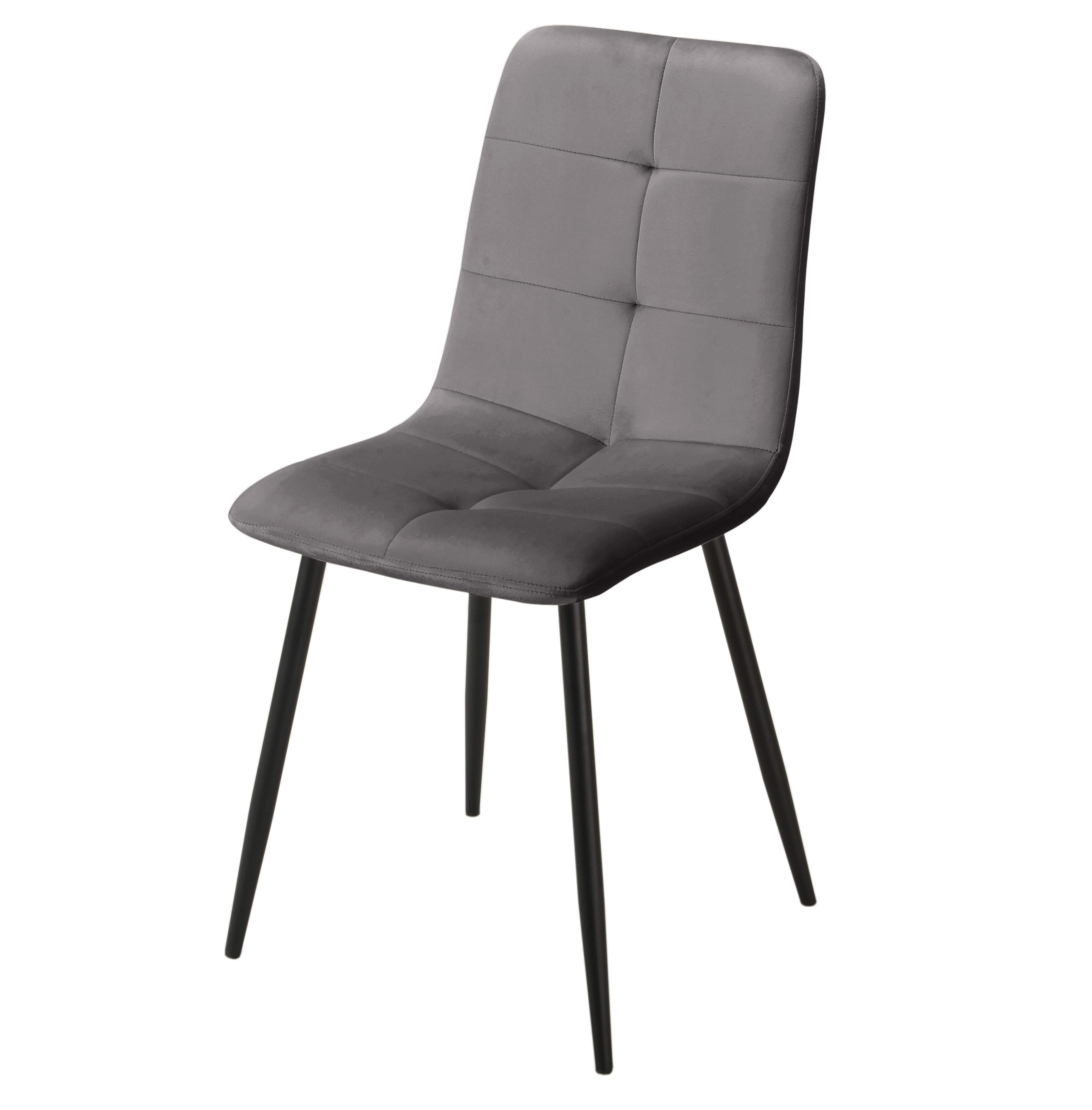 Стул кухонный Intarsio Neo велюр Черный/Серый - фото 1 Стул кухонный Intarsio Neo велюр Черный/Серый - фото 1