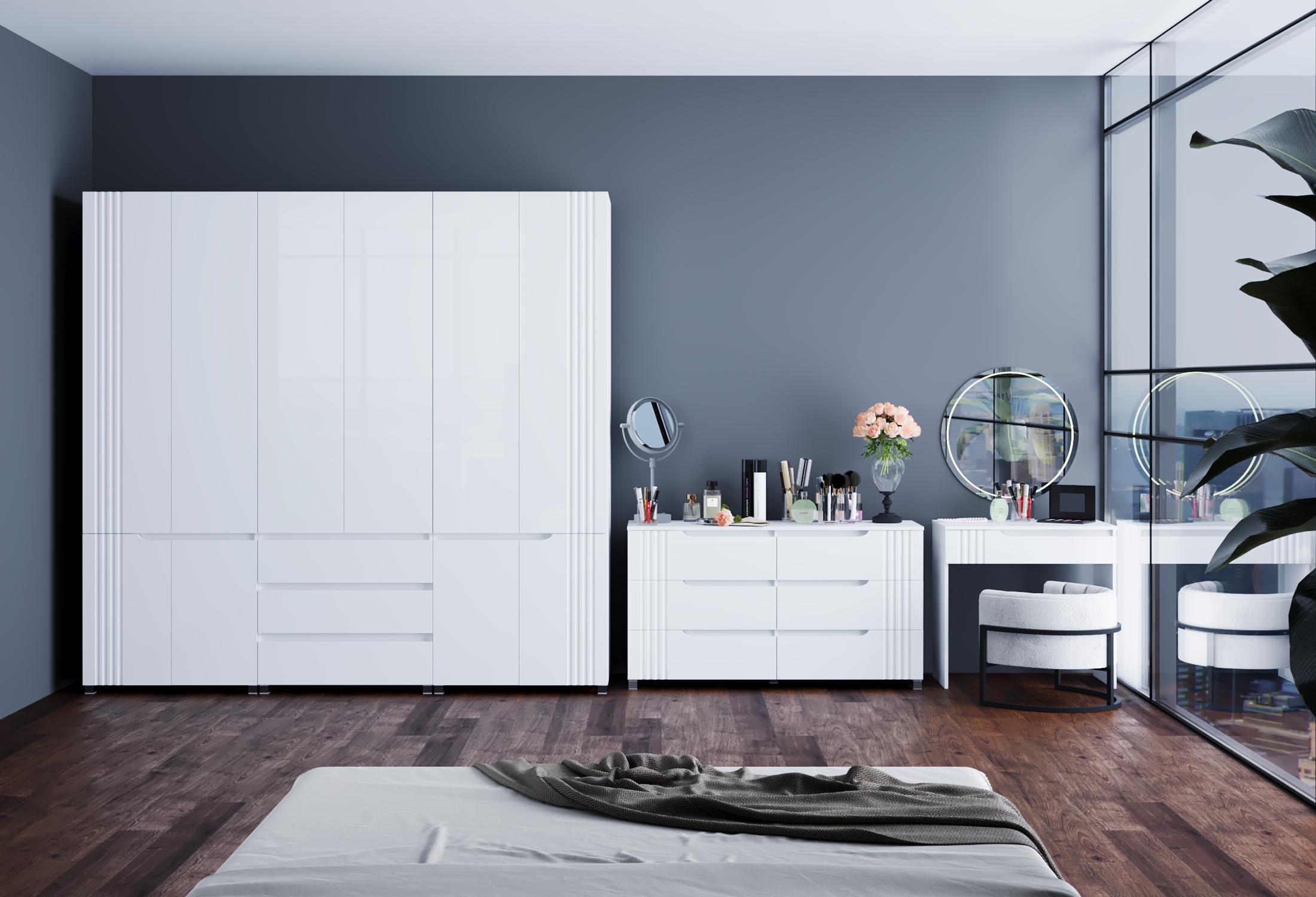 Стіл DiPortes Портленд КС-1 80/76/50 см МДФ Білий глянець (01421) - фото 3