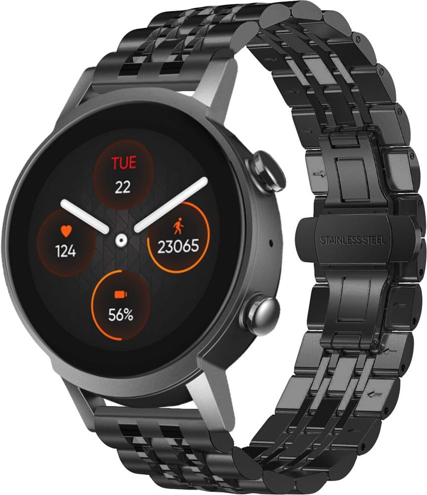 Браслет металлический Spinye для Mobvoi TicWatch E3 Black (29179-2B)