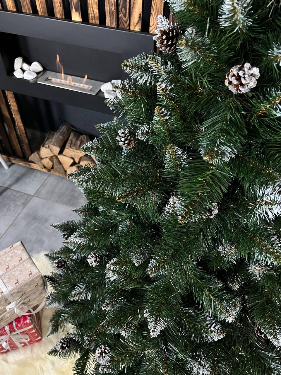 Штучна ялинка засніжена Елітна з шишками 1,7 м Зелений (YNK08168) - фото 6 Штучна ялинка засніжена Елітна з шишками 1,7 м Зелений (YNK08168) - фото 6