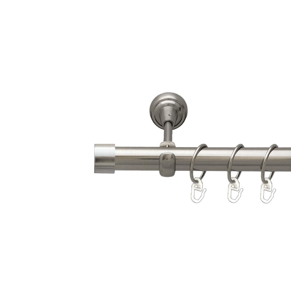 Карниз Orvit Заглушка металевий однорядний відкритий гладка труба кільце металеве 25 мм 300 см Нержавіюча сталь (00-00026592) - фото 1 Карниз Orvit Заглушка металевий однорядний відкритий гладка труба кільце металеве 25 мм 300 см Нержавіюча сталь (00-00026592) - фото 1