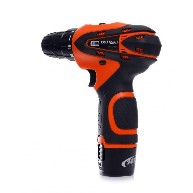 Дрель-шуруповерт аккумуляторный Kraft&Dele KD3066 2415716083 18 В 1300 мА/ч 30 Нм 2 скорости Li-Ion в кейсе - фото 7
