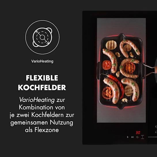 Варильна поверхня KLARSTEIN Delicatessa 3 Flex 3 зони індукційна/з таймером 6600W (10034194) - фото 3 Варильна поверхня KLARSTEIN Delicatessa 3 Flex 3 зони індукційна/з таймером 6600W (10034194) - фото 3