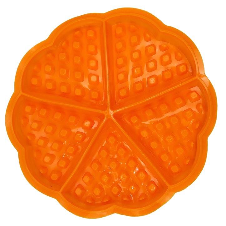 Форма силиконовая 5 вафлей 17,5х1,5 см Ø 7х8,8 см 1 шт. Оранжевый (ХК0517ф33)