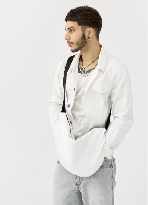 Мужская сумка хобо Sambag Белый (720058428) - фото 9 Мужская сумка хобо Sambag Белый (720058428) - фото 9